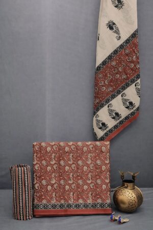 Premium Sanganeri Printed Cotton Suit With Cotton Dupatta