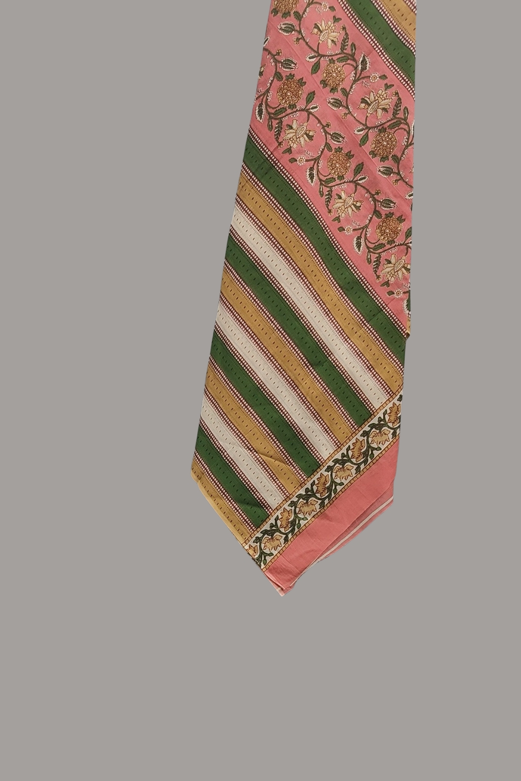 Blush Pink Floral Pure Cotton Printed Suit Set with Cotton Dupatta