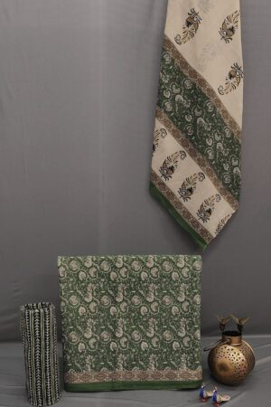 Premium Sanganeri Printed Cotton Suit With Cotton Dupatta